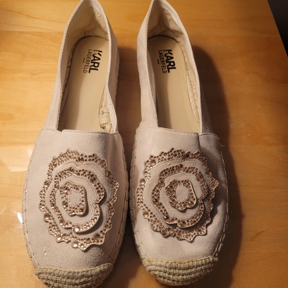 Karl Lagerfeld Shoes - Karl Lagerfeld Paris Abby Flat Color- Pale Pink with SUEDE